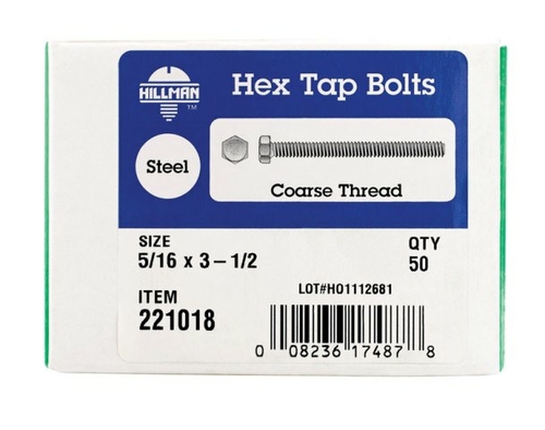 Hillman 221018 0.312 x 3.5 in. Hex Tap Bolt  Box of 50