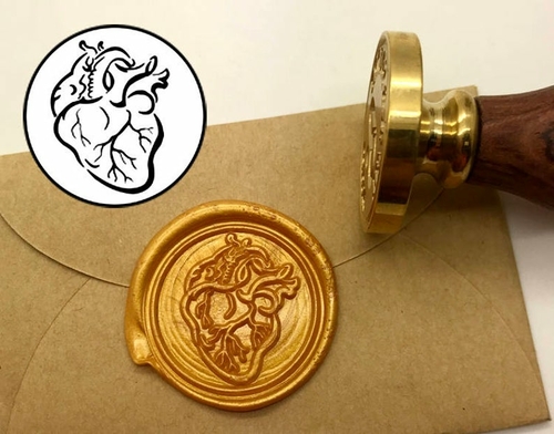 Heart Wax Seal Stamp Kit Wedding Invitation Sealing Wax Stamp