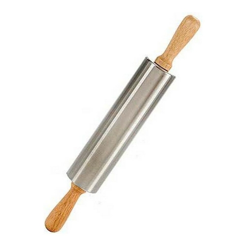 Pastry Roller Silver Wood Steel