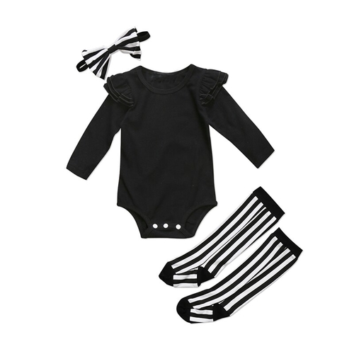 Newborn Baby Girls Long Sleeve Bodysuit + Leggings