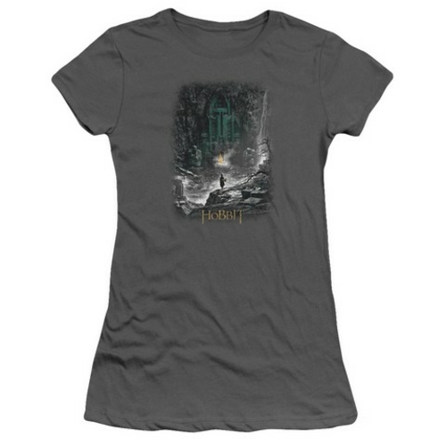 Trevco Hobbit-Second Thoughts Short Sleeve Junior Sheer Tee- Charcoal 
