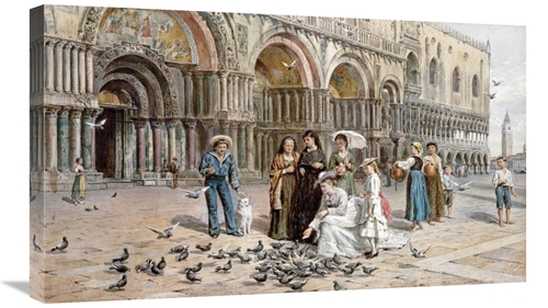 Global Gallery GCS-268190-30-142 30 in. The Pigeons of St. Marks, 