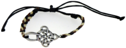 Solid Rock Jewelry 144966 Bracelet White Dark Brown Black Cotton Adjus