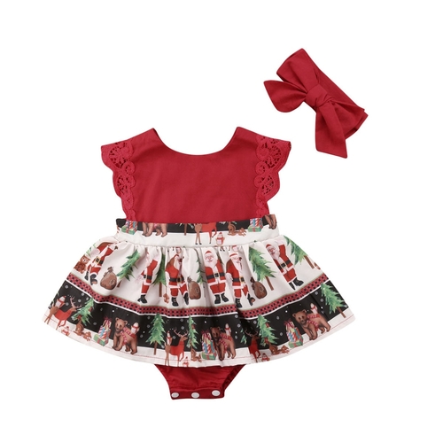 Christmas Lovely Toddler Baby Girls Summer Romper