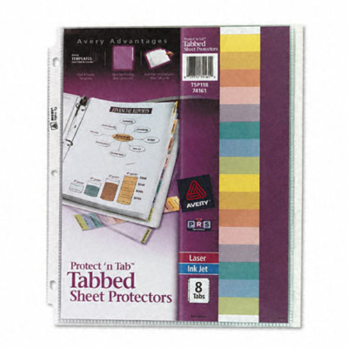 Avery 74161 Protect  n Tab Top-Load Clear Sheet Protectors with Eight 