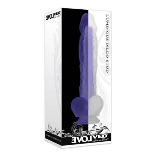 Evolved Luminous Stud Glow in the Dark 10.5 in. Dual Density Dildo