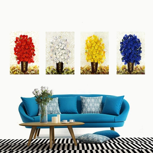 Retro Flower Painting For Bedroom
