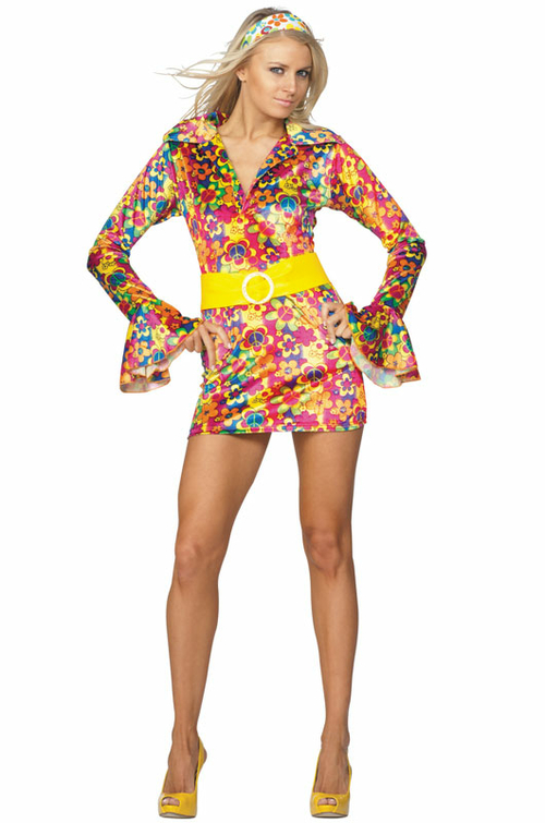 Small Psychedelic Sally Adult Costume