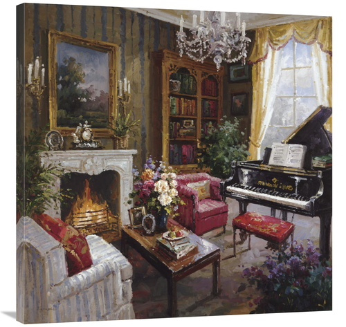 Global Gallery GCS-124178-3636-142 36 x 36 in. Grand Piano Room Art Pr