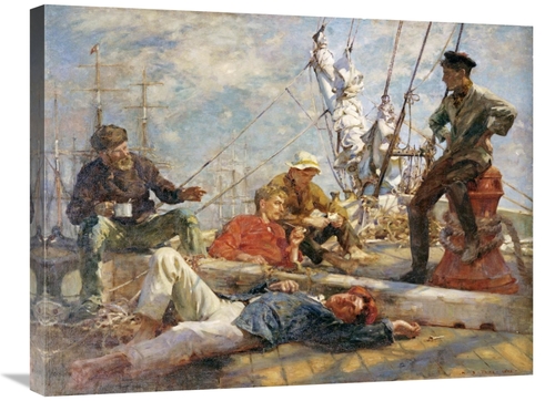 Global Gallery GCS-267431-30-142 30 in. The Midday Rest Art Print - He