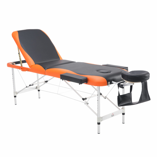 HOMCOM 73" 3 Section Foldable Massage Table Professional Salon SPA