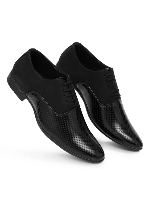 Men Brown Lace-Up Derby (Size-UK-9) (Color-BLACK)