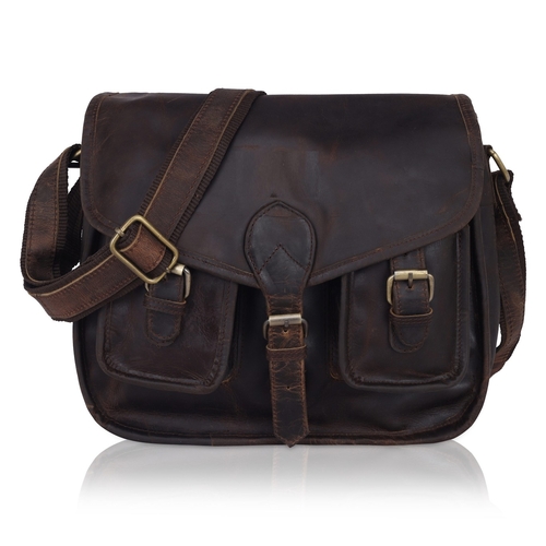 Authentic Leather Sling Bag Multiple compartments (Size-30x25cm)