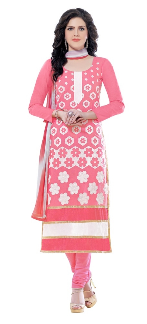 Light Pink Cotton Embroidered Party Wear Salwar