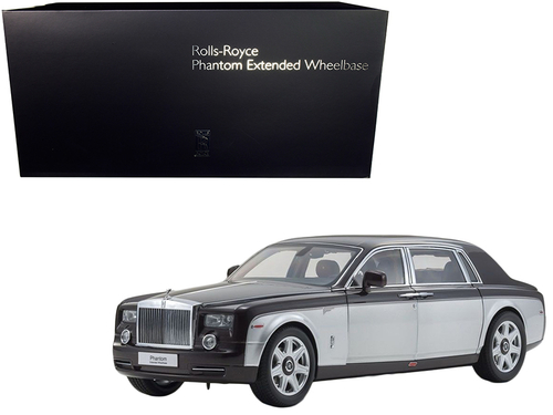 Rolls Royce Phantom Extended Wheelbase Dark Red and Silver 1/18