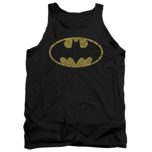 Trevco Batman-Word Logo - Adult Tank Top - Black- Extra Large