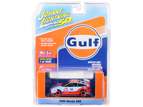 1990 Honda CRX #14 \Gulf Oil\" \"Johnny Lightning 50th Anniversary\"