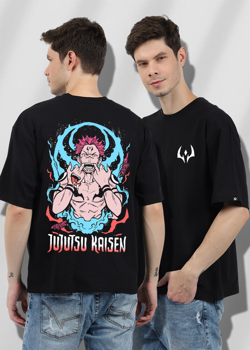 Jujutsu Kaisen Men Oversized Printed T-Shirt