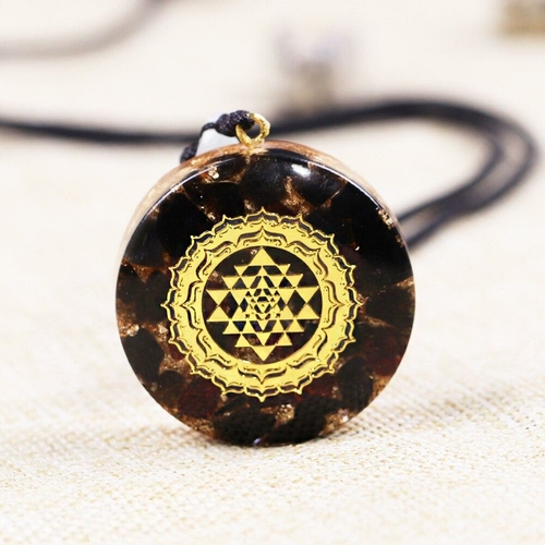 Obsidian Courage Orgonite Pendant Natural Crystal Jewelry For Women