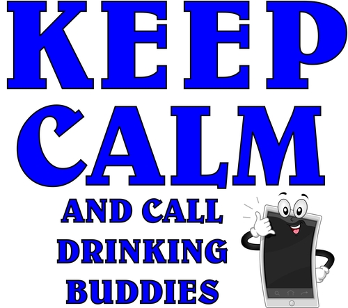 3 Inch Cloth  Patch Keep Calm And Call Drinking Buddies