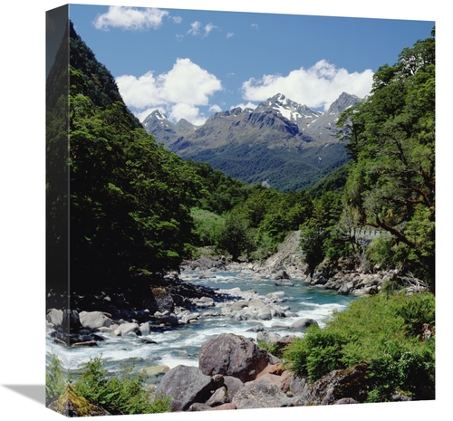 Global Gallery GCS-452466-16-142 16 in. Hollyford River & the Eyre Ran