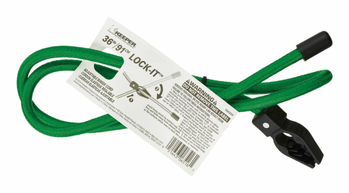 Keeper 8865628 36 in. Lock it Adjustable Bungee Cord, Green - Pack