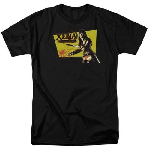 Trevco Xena-Cut Up Short Sleeve Adult 18-1 Tee, Black - Large