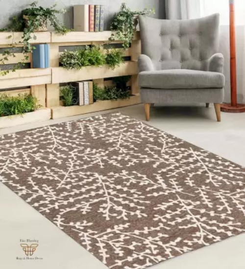 Brown Wool Carpet  (5 cm, X 8 cm, Rectangle)