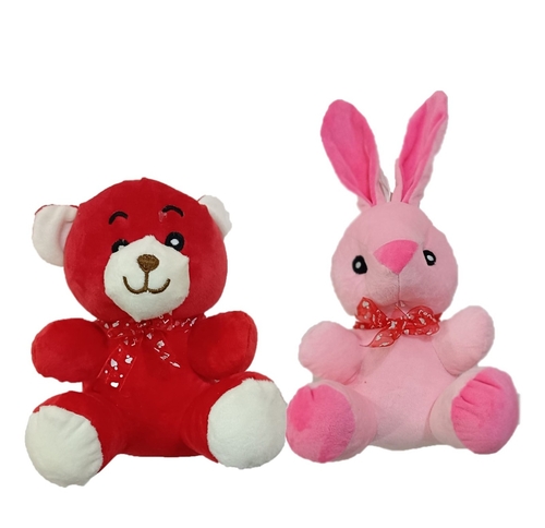 Teddy & rabbit emroidery toy