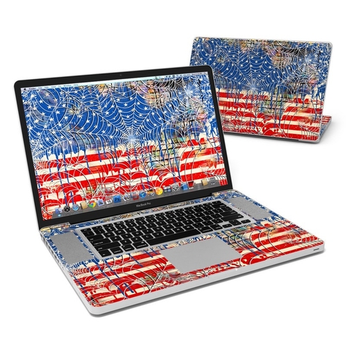 DecalGirl MBP17-COBWFLAG Apple MacBook Pro 17 in. Skin - Cobweb Flag