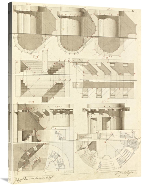 Global Gallery GCS-453933-3040-142 30 x 40 in. Plate 50 for Elements o