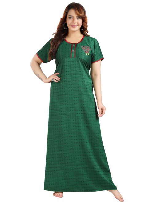 women printed cotton nighty