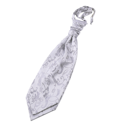 Passion Pre-Tied Ruche Cravat - Silver