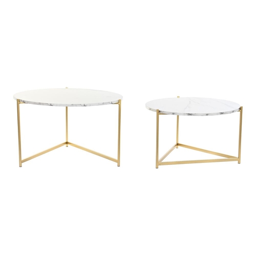 Set of 2 small tables DKD Home Decor 73,5 x 73,5 x 45,56 cm Metal MDF