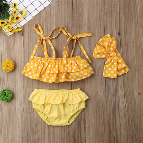 Pudcoco 3PCS Summer Kids Baby Girl Swimwear