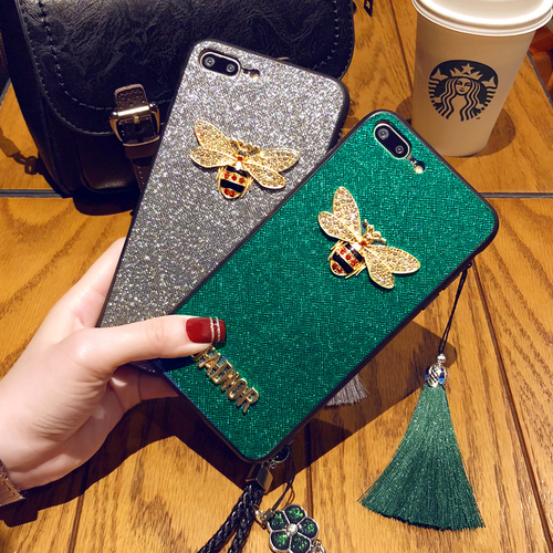 3D Diamond Bee Glitter iPhone Case