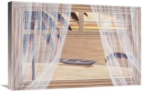 Global Gallery GCS-393992-2030-142 20 x 30 in. Amber Palm Windows Art 