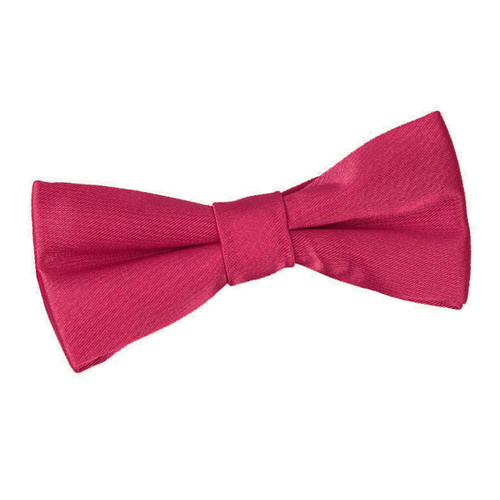 Plain Satin Pre-Tied Bow Tie - Boys - Crimson Red