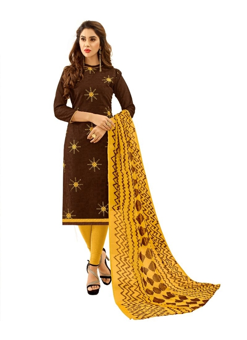 Generic Women's Cotton Jacquard Salwar Material