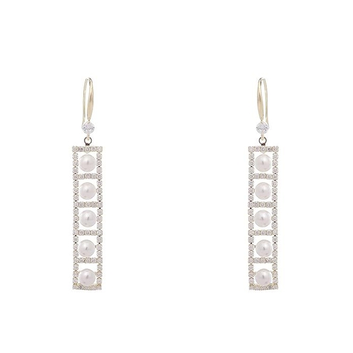 White Pearl Cascade Earrings Tassel Earring & Drop Earrings for women