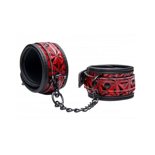 Crimson Tied Embossed Wrist Cuffs