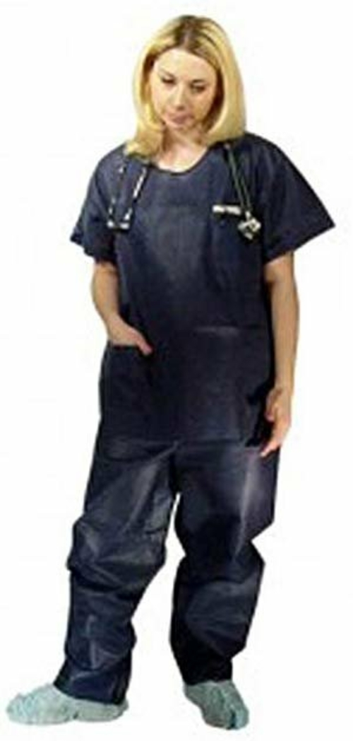 Disposable Scrub Wear. Case of 50 Polypropylene Shirts. Large size.