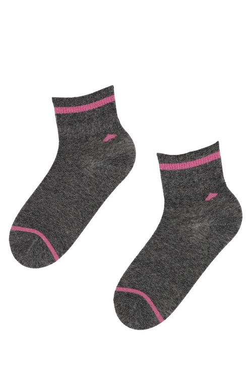 ANGELA grey sparkling cotton socks 