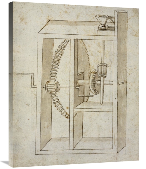 Global Gallery GCS-455000-2835-142 28 x 35 in. Mill Powered by Crank A