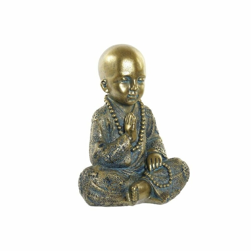 Decorative Figure DKD Home Decor Blue Multicolour Golden Monk Oriental