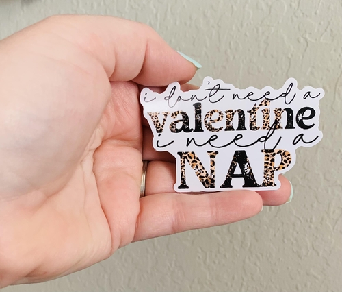 Valentine Nap-Anti Valentines Day Sticker/Magnet