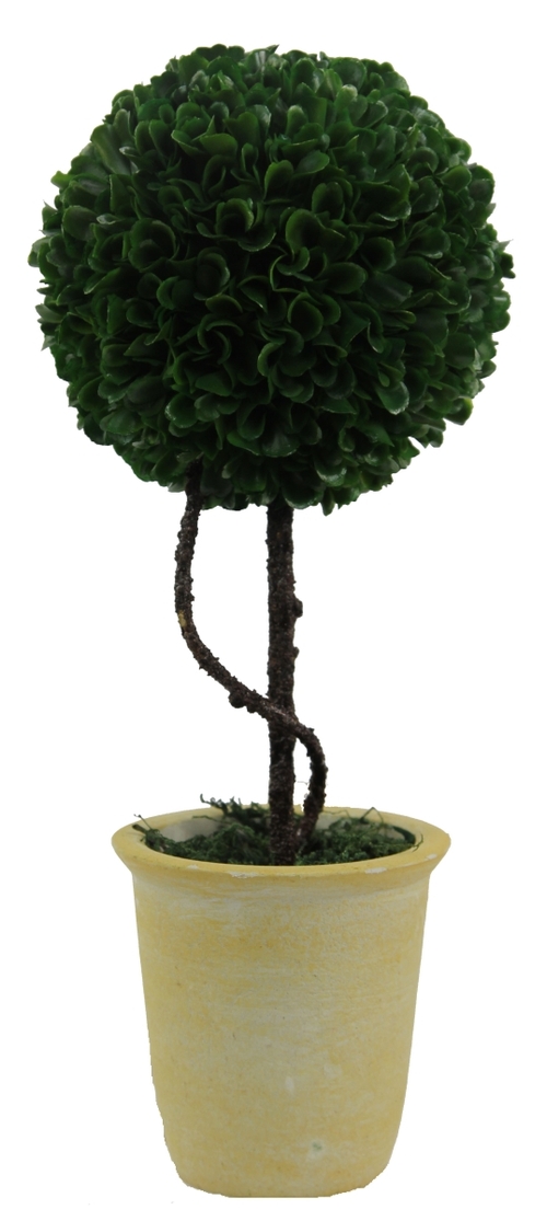Admired By Nature ABN5P010-GRN 13 in. Faux Preserved Artificial Boxwoo