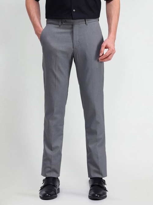 Solid Comfort Polyester Trousers