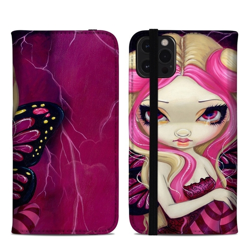 DecalGirl A12PMFC-PNKLT Apple iPhone 12 Pro Max Folio Case - Pink Ligh