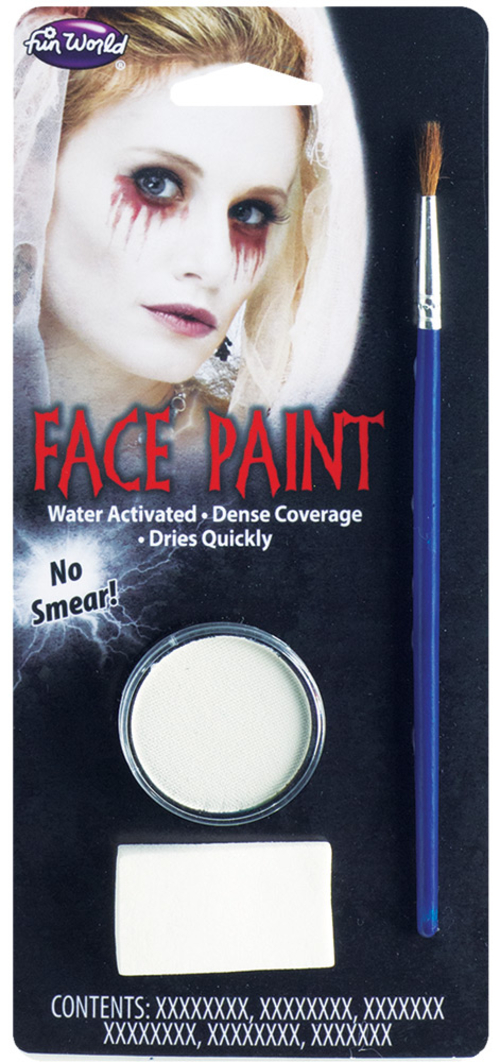 Morris Costumes FW5581CWT Water Activated One Pot Face Paint, Whit